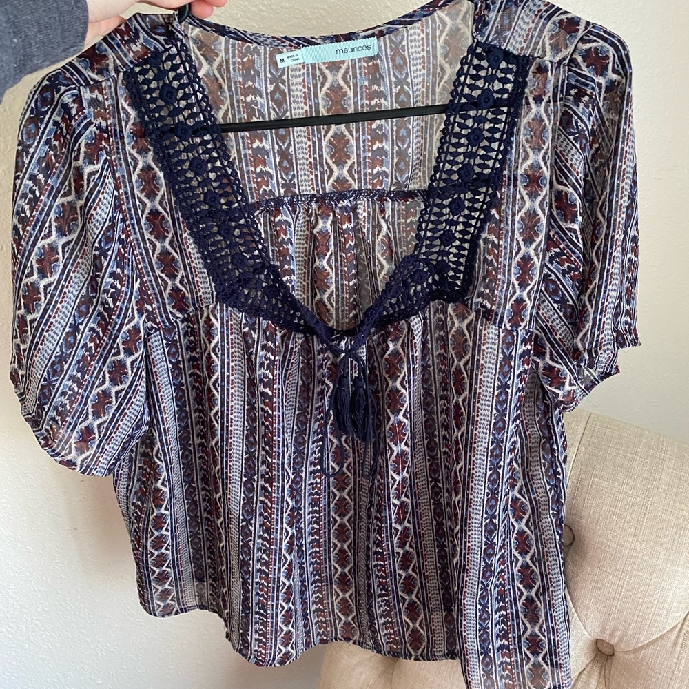 Maurice’s Sheer Pattern Blouse